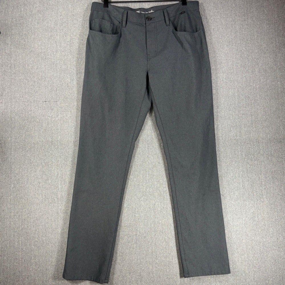 TravisMathew Open To Close Grey High-Performance Pants 1MT435 Mens 34